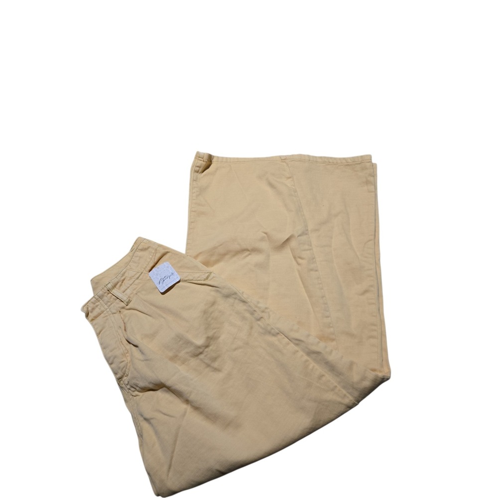 Free People Light As Spring Wide Leg Pleated Pants Straw High Rise Size 2 NEW - Picture 10 of 15